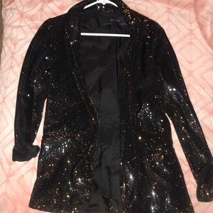 Zara Oversized Sequin Blazer